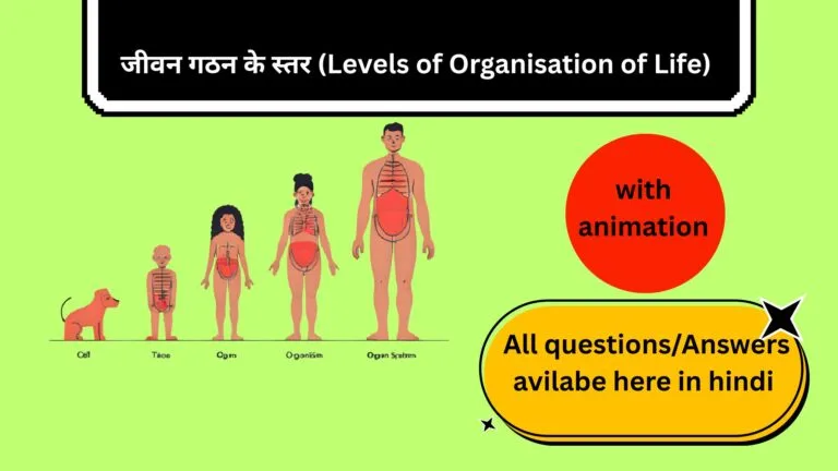 जीवन गठन के स्तर (Levels of Organisation of Life)