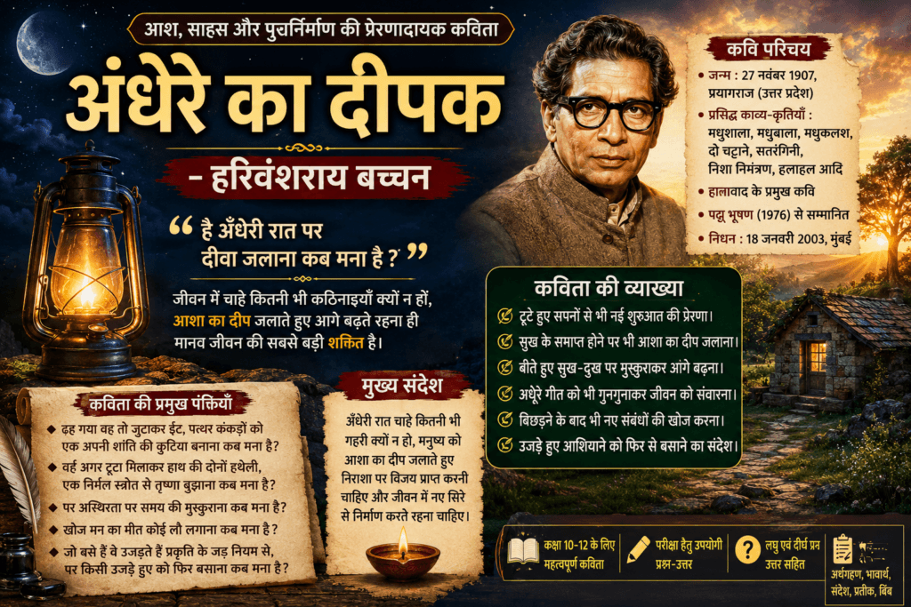 अंधेरे का दीपक — हरिवंश राय बच्चन