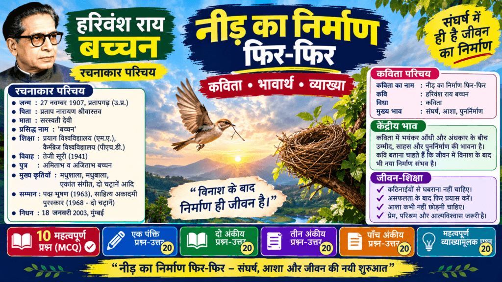 नीड़ का निर्माण फिर-फिर