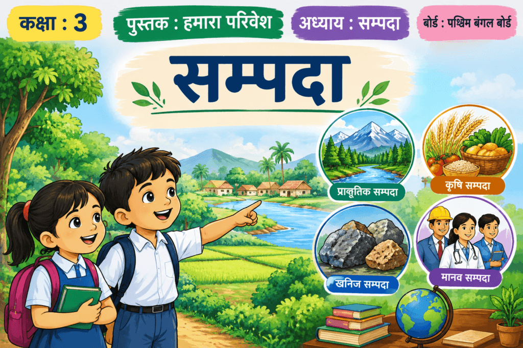 कक्षा: 3 पुस्तक: हमारा परिवेश अध्याय: सम्पदा बोर्ड: पश्चिम बंगाल बोर्ड