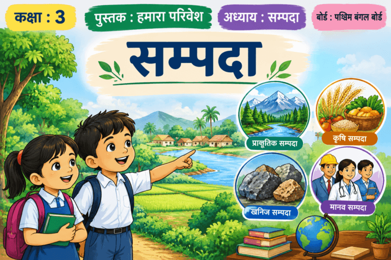 कक्षा: 3 पुस्तक: हमारा परिवेश अध्याय: सम्पदा बोर्ड: पश्चिम बंगाल बोर्ड